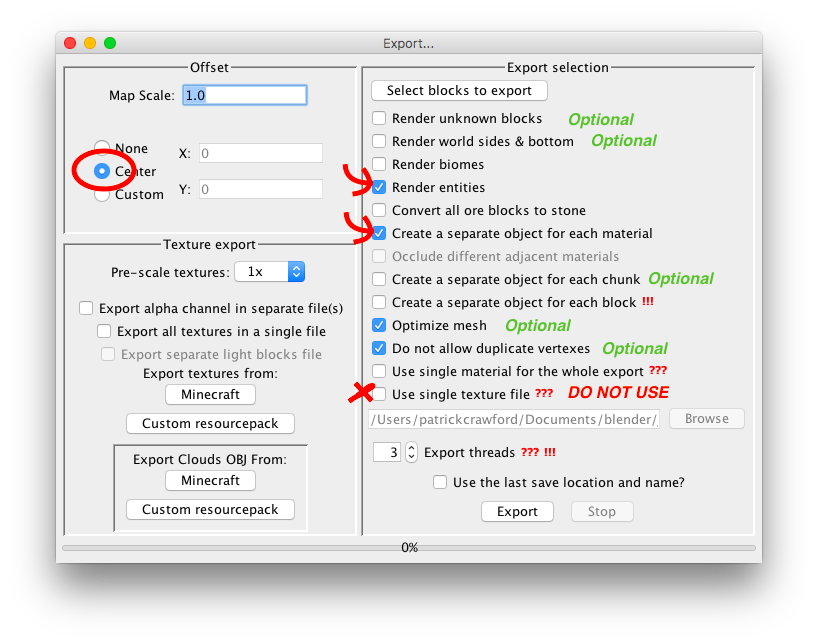 jmc2obj exporter settings