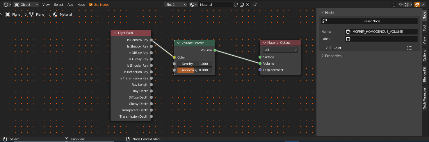 Using optimizer node settings