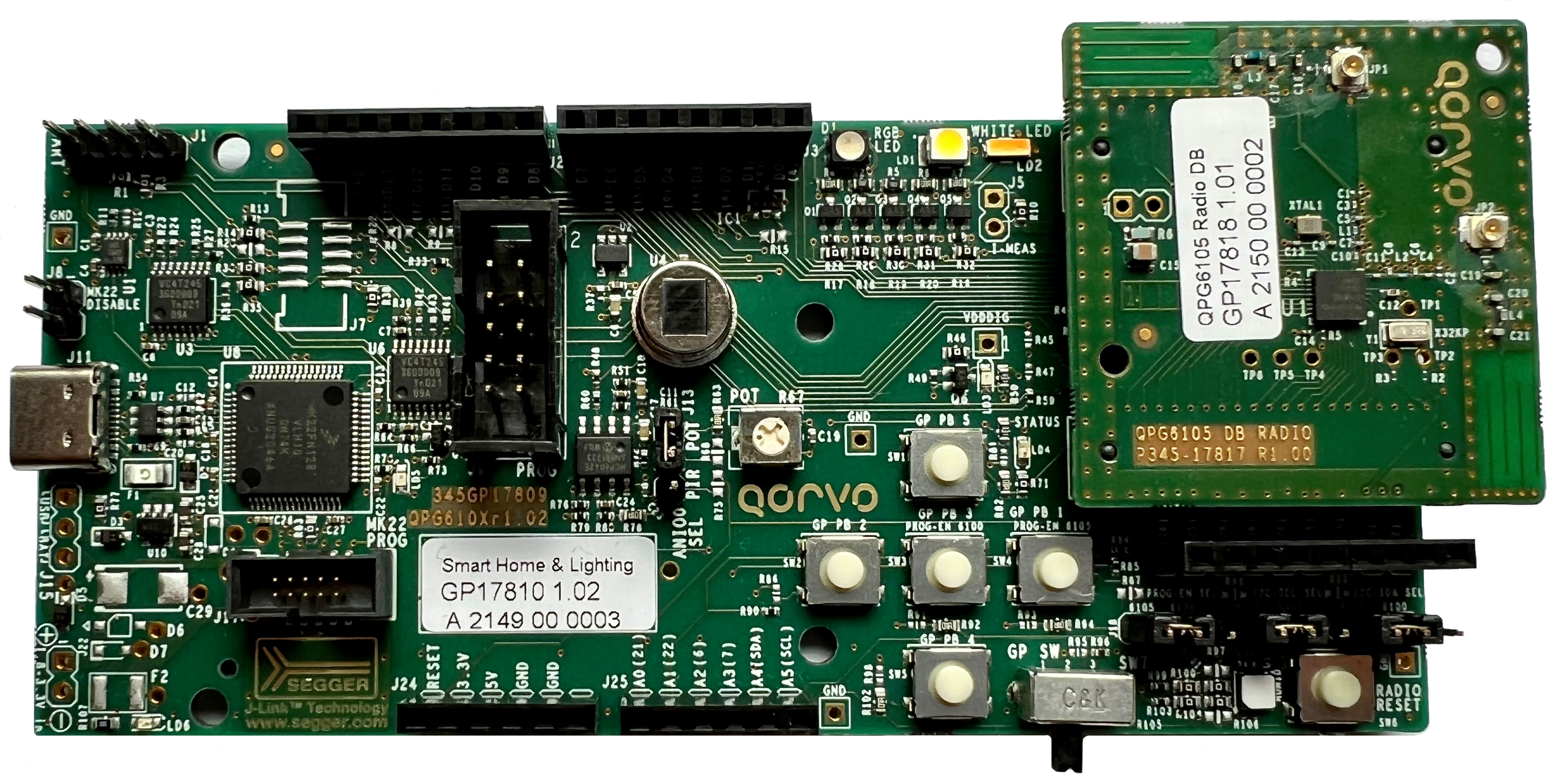 QPG6105 Smart Home and Lighting Carrier Board